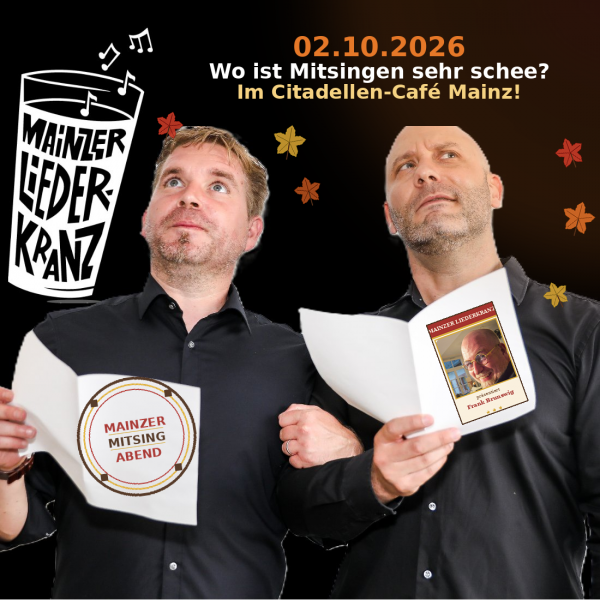02.10.2026  Mitsingen, wie schee im Citadellen-Café!