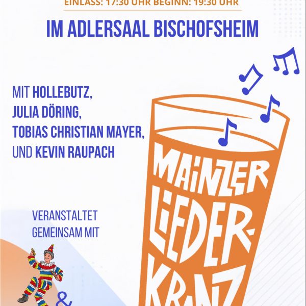 17.10.2026 Liederkranz im Adlersaal Bischofsheim - Es wird gesungen und geklebbert
